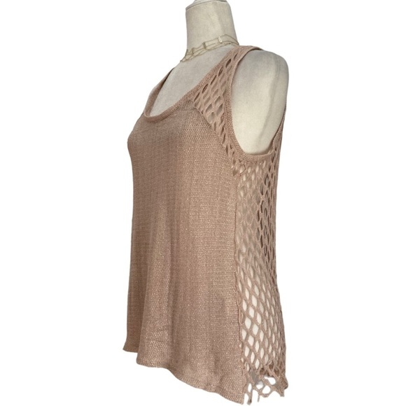 Generation Love New York Fishnet back Nude Shimmer Tank - Picture 7 of 7